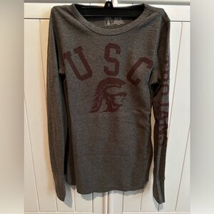 USC Trojans Long Sleeve Gray Shirt - Size XS
